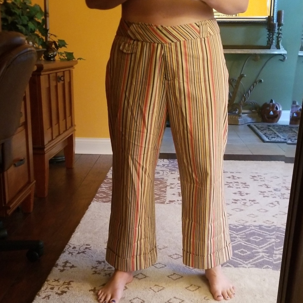 Ann Taylor Loft striped cuffed pant H126:5:519 O20